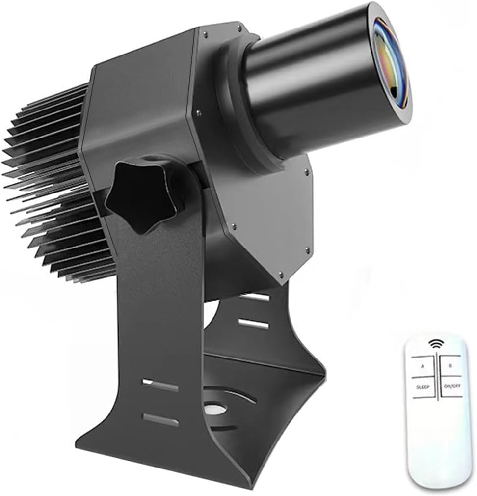 35W LED Logo GOBO Projector Ip67 Waterproof DJ Effect Light Including Free Custom Glass GOBO to Project Image for Hotel Company Store Wedding Advertising Indoor and Outdoor Use (35W)