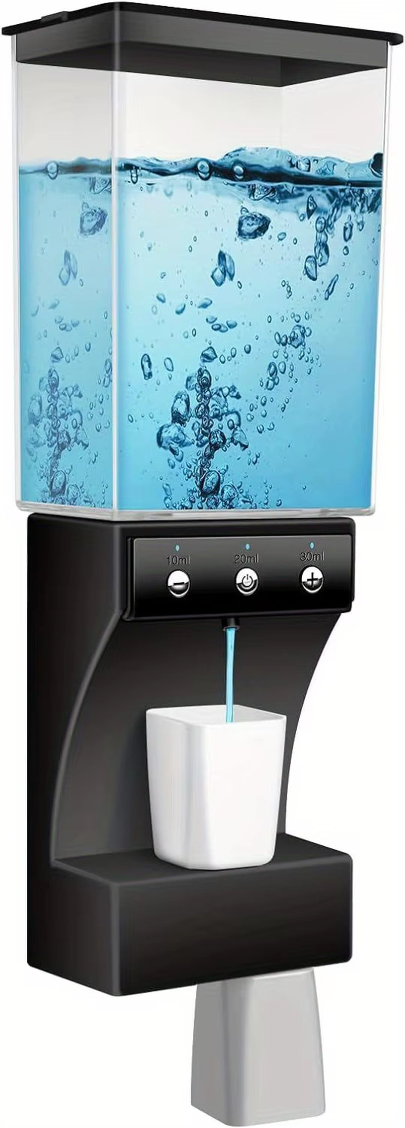 1Pc Automatic Touchless Mouthwash Dispenser - Wall Mounted, Hygienic, No Splash, Dust-Proof - 700Ml Capacity with Magnetic Cups
